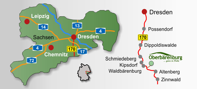 Anfahrt Oberbärenburg